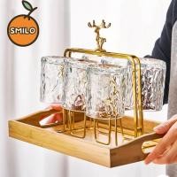 ราคา SMILO ชั้นวางแก้วหัวกวางสวยงาม ที่วางแก้วทองเงิน สำหรับวางบนโต๊ะห้องนั่งเล่น (42158657795)