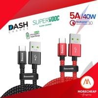 ราคา ถูก/แท้Baseus สายถัก Type c 5A รองรับ VOOC / Huawei Supercharge / DashCharge Flashcharge / Charge Turbo (2723180502)