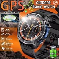 ราคา 2025 ใหม่ในตัว GPS ออฟไลน์แผนที่ตำแหน่ง นาฬิกาสมาร์ทผู้ชาย 4GB หน่วยความจำ 5ATM กันน้ำ 860mAh เข็มทิศ BT โทรว่ายน้ำกีฬาสร้อยข้อมือ (43968180610)