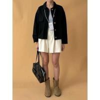 ราคา ชุดทํางาน Workwear Short Version Straight Jacket (สีดํา) (28874117681)