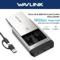 ราคา Wavlink M.2 NVMe SSD Enclosure พร้อมออฟไลน์ Clone Dual Band Docking Station 10Gbps USB 3.2 Gen2 ฮาร์ดไดรฟ์กรณีสูงสุด 2*4TB SSD (26704777312)