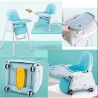 ราคา มือสอง❇️ โต๊ะทานข้าวเด็ก มีล้อ สีน้ำตาล 99% (2675090223)