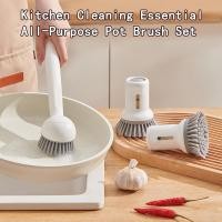 ราคา 2ชิ้นด้ามยาวและสั้นแปรงครัวชุด-เติมของเหลว,หมุนขัดพื้นสําหรับหม้อ,กระทะ,จานและเครื่องครัว,แปรงทําความสะอาดอเนกประสงค์สําหรับอ่างล้างจาน,เตาและเครื่องครัว (42352095951)