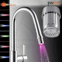 ราคา [ลดพิเศษ] ก๊อกน้ำ LED ก๊อกน้ำอ่างล้างจาน ก๊อกน้ำเรืองแสง เปลี่ยนสีตามอุณหภูมิ 3 สี ก๊อกน้ำอ่างล้างหน้า LED FAUCET LIGHT (47354973361)