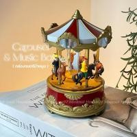 ราคา [ลด15%โค้ด"5AXP75"] [พร้อมส่ง] Carousel & Music Box กล่องดนตรีม้าหมุน (29604486455)
