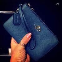 ราคา coach แท้ ขนาด 6.5 นิ้ว 1 ซิป สีน้ำเงิน (1093581000)