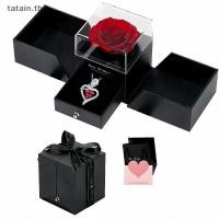 ราคา Tatain Rose Gift Box With Heart-Shaped Necklace, Perfect For Women,Mums,Birthdays, Valentines Day & Christmas, Jewelry Gift Box TH (53204468022)