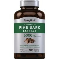 ราคา PipingRock Pine Bark Extract 6,000 mg. (180Capsules) สารสกัดจากเปลือกสน (20022313519)