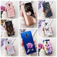 ราคา สําหรับ Samsung Galaxy A8 + 2018 SM-A730F สําหรับ Samsung A8 Plus 2018 แฟชั่นผีเสื้อดอกไม้น่ารักการ์ตูนแมว Cool ตลก (24044177948)