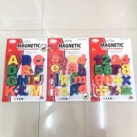 ราคา ตัวอักษรแม่เหล็ก ABC abc และ ตัวเลขแม่เหล็ก ขนาด 1.75" (4.5 cm) (5120389540)