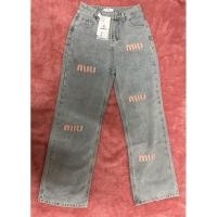 ราคา ยีนส์ขายาวปัก Miu Miu (24069866225)