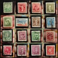 ราคา แสตมป์เก่าจาก Canada, USA / แยกขายรายดวง (29735482607)