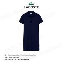 ราคา Lacoste เดรสโปโลหญิง รุ่น Women's Lacoste Slim Fit Stretch Cotton Striped Polo Code: EF5473 10 HBM (23075815535)