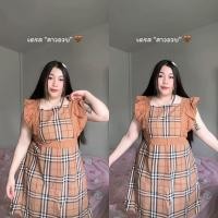 ราคา RJ เดรสผ้าฝ้าย ลายบลูเบอรี่ รุ่นแขนกุด มีสม็อคหลัง (20018138896)