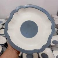 ราคา จานเซรามิก จานลายไข่ดาว ขนาด 8 นิ้ว จานสวยๆ จานกระเบื้อง จานเซรามิคสวยๆ เข้าไมโครเวฟได้ (46802690759)