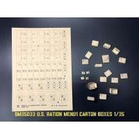 ราคา 1/35 กล่องชุดอาหารสนามสำหรับทหาร U.S. ชุด1 โมเดลไดโอรามา DM35033 U.S. Ration Menu#1 cardboard boxes (18593164615)