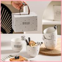 ราคา แก้วเซรามิคถ้วยกาแฟถือถ้วยคู่นมชาถ้วยน้ํากล่องของขวัญ (43318377299)
