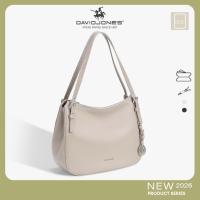 ราคา David Jones Paris Livia 2025/2026 ฤดูใบไม้ร่วงฤดูหนาวผู้หญิง Fine Pebble Grain Pu หนังหญิงนุ่มและนุ่มกระเป๋าสะพาย (48004053113)