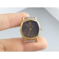 ราคา นาฬิกา Vintage มือสองญี่ปุ่น Seiko ชุบทอง 1421 5140 หน้าปัดสีดำ ผู้หญิง Quartz ทรง8เหลี่ยม 23mm (43972730930)