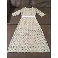 ราคา เดรสยาว เดรสลูกไม้แน่น เดรสออกงาน สีเบจ งานป้าย hiso ใส่1ครั้ง ผ้าอย่างดี ทรงสวย (9014805992)