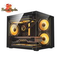 ราคา HomeHepler โปร่งใสคอมพิวเตอร์เดสก์ท็อปกรณี PC Tower สําหรับ M-ATX/ITX เมนบอร์ด 320 มม.GPUกราฟิกการ์ดความยาว HDD + SSD USB 3.0 12 ซม.พัดลมใหม่ (52304982033)