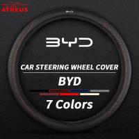 ราคา BYD ปลอกหุ้มพวงมาลัยหนังนุ่ม สากล 38 ซม. ปลอกพวงมาลัยรถ ป้องกันลื่น หุ้มพวงมาลัยรถยนต์ สำหรับ BYD Dolphin Atto 3 Sealion 6 Sealion 7 M6 Seal U Han EV Seagull Atto3 Yuan plus (40062006851)