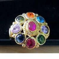 ราคา แหวนพลอยนพเก้า แหวนพลอยทองเหลือง ใส่สวย เสริมดวง (BR-05) (19205318154)