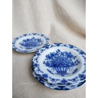 ราคา สินค้ามือสอง จานใบจิ๋ว เซรามิคเคลือบพิมพ์ลายกระเช้าดอกไม้ เหมาะสำหรับวางแก้วน้ำ (4658524462)