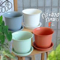 ราคา กระถางกลม 8 นิ้ว ทรงถ้วยจีน กระถางต้นไม้ พร้อมจานรอง (21857185232)
