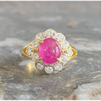 ราคา แหวนทับทิมประดับเพชรแท้ (27823725888)