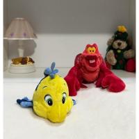 ราคา ตุ๊กตาปลาฟาวเดอร์ ปูเซบาสเตียน Little mermaid Flounder & Sebastian ขนวิ้งๆ Set ได้ 2 ชิ้น (ขนาดเล็ก 6-7 นิ้ว) (27205108134)