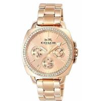 ราคา นาฬิกา Coach 14503131 Boyfriend Multi-Function Rose Gold-Tone Glitz Watch (13098121907)