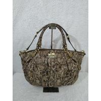 ราคา S A L E❗️COACH แท้ 17760 Madison Sopoa Python Snakeskin Gold Hardware Leather Satchel (23455047153)