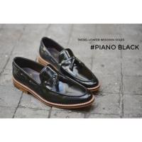 ราคา Arcobareno รองเท้าหนัง ผู้ชาย 503 Tassel Loafer Black and Burgundy - Wooden Soles (9914506418)