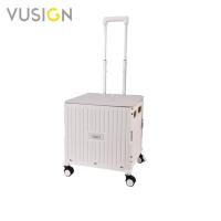 ราคา Vusign รถเข็นแคมป์ปิ้ง รถเข็นช้อปปิ้ง ตระกร้ารถเข็น รับน้ำหนักได้ 80 Kg พับเก็บได้ น้ำหนักเบา เคลื่อนย้ายสะดวก Flat Cart (21886271881)