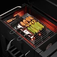 ราคา Ylth 2 PCS Skewer Holder Anti-slip Groove สแตนเลส Heavy Duty ยาวเครื่องมือบาร์บีคิวย่าง Shish Kabob Rack เครื่องมือกลางแจ้ง QDD (54102468064)