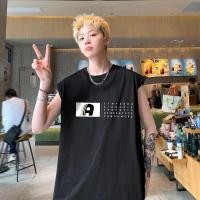 ราคา (จัดส่งจากกรุงเทพฯ) เสื้อกล้ามโอเวอร์ไซส์ สีดำ ลายเท่ ใส่ง่าย ผ้าฝ้าย100%พิมพ์หมายเลข (43923546077)