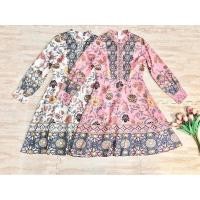 ราคา เดรสยาวโบฮีเมียน มือ1 ป้ายห้อย งานป้าย Bo Rich Ta สีขาว size L สีชมพู size XL ค่ะ ราคา 259฿ (3879678072)