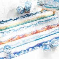 ราคา Qouzmo 30mmx2m 350cm รอบเทป PET [สู่ทะเลของเมฆซีรีส์]วัสดุสีน้ํา diy อุปกรณ์สมุดภาพไดอารี่อัลบั้ม deco เทปเครื่องเขียน (29817435550)