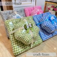 ราคา เบาะ+หมอนฟักทอง ชุดรับไหว้ ของที่ระลึกลายสก๊อต (55054746700)