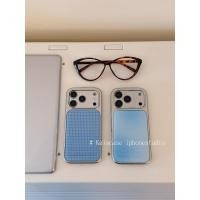 ราคา สไตล์เกาหลี ins ลายสก๊อตสีฟ้าไล่ระดับสีเรียบง่ายเหมาะสําหรับ Apple 17promax เคสโทรศัพท์ iphone16pro สไตล์ใหม่ 15 (47353096593)