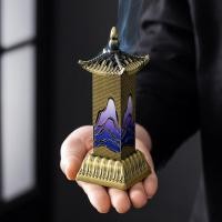 ราคา Qianli Jiangshan Line ธูปใส่ธูปแนวตั้ง Burner Creative ทองแดงธูป Burner ธูปพิธีชาเครื่องประดับ A (52103322901)