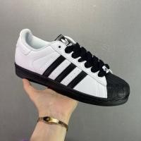 ราคา รองเท้าผู้ชายผู้หญิง สไตล์คล้าย Adidas Originals Superstar สีขาวและดำ ออกแบบตามแนวโน้ม retro กันลื่น (46505083361)