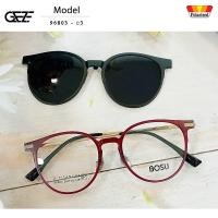 ราคา กรอบแว่นสายตา GEZE Clip-On รุ่น 96803 - C3 เต็มกรอบสีดำ คลิปออนแม่เหล็ก เลนส์กันแดดPolarized (2139125836)