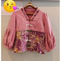 ราคา เสื้อใยกัญชงแท้ แต่งบาติก งานมือ 1 ไซส์ 40 ใส่โอเวอร์ไซส์ก็สวย (25886653435)