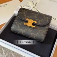 ราคา พร้อมส่ง️ราคาพิเศษ New CELINE SMALL FLAP WALLET TRIOMPHE IN TRIOMPHE CANVAS (48954879461)