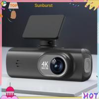 ราคา 4K Dash Cam สมาร์ทเชื่อมต่อเครื่องบันทึกรถยนต์ 24 ชั่วโมงที่จอดรถ Dual เลนส์กล้องวิดีโอรถยนต์ 1.47In หน้าจอ IPS รองรับ 256GB Max [Sunburst11.th] (49752929386)