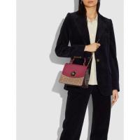 ราคา ลดล้างสต็อค 7,900 บาท ✅พร้อมส่ง coach 79274 parker top handle in colorblock signature canvas (15169524422)