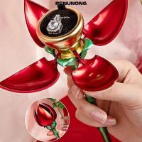 ราคา เหรินนอง กล่องใส่แหวนดอกกุหลาบ, รูปร่างกุหลาบเปิดอัตโนมัติกล่องบรรจุภัณฑ์ของขวัญเครื่องประดับ, กล่องของขวัญของขวัญโร (44605540993)