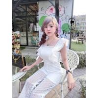ราคา Jumpsuit ชุดจั้มสูทขายาว งานผ้าลูกไม้เนื้อดี (2310477602)
